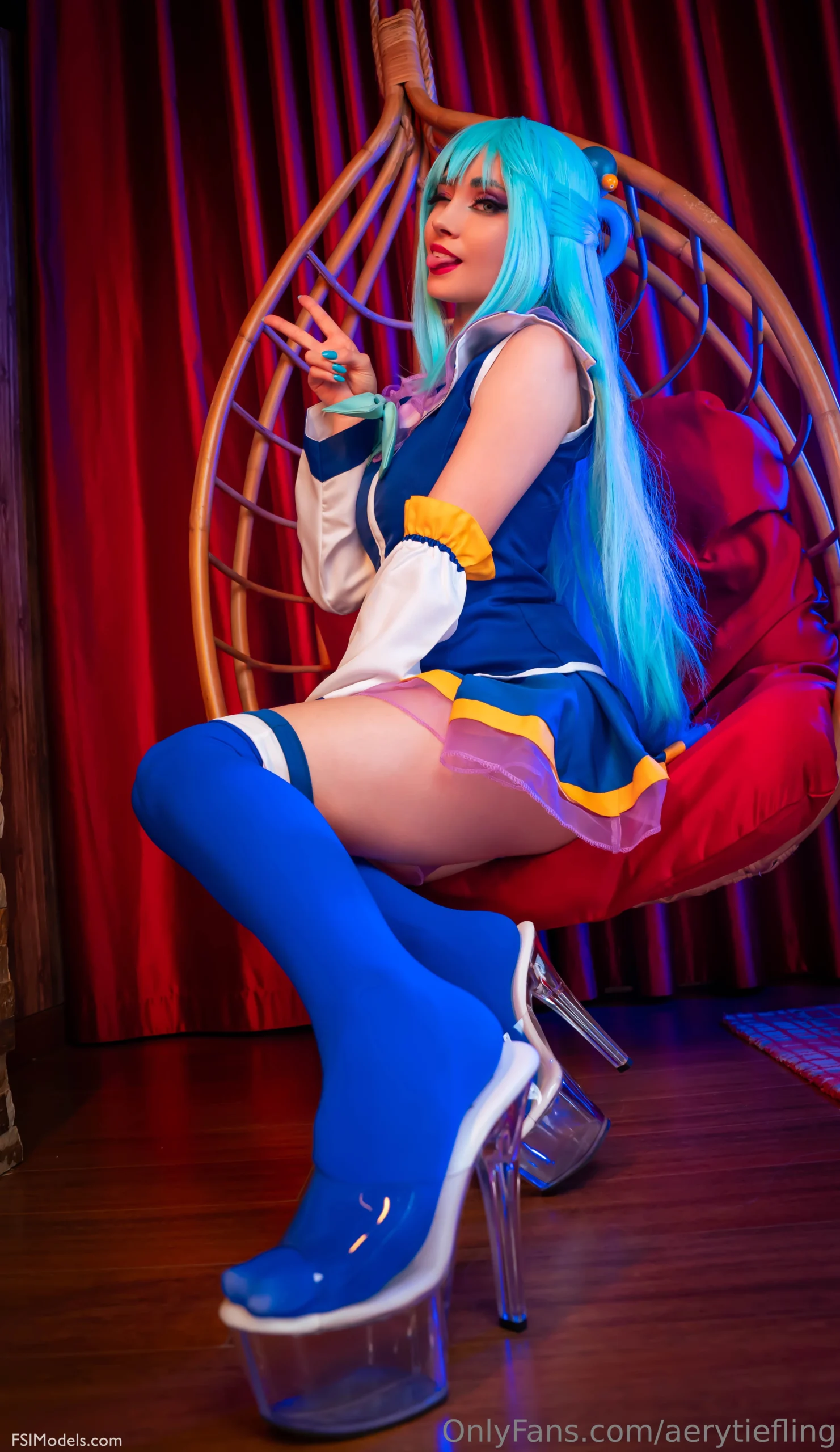 Aery Tiefling - Aqua Sexy Body Tease Photos - 113