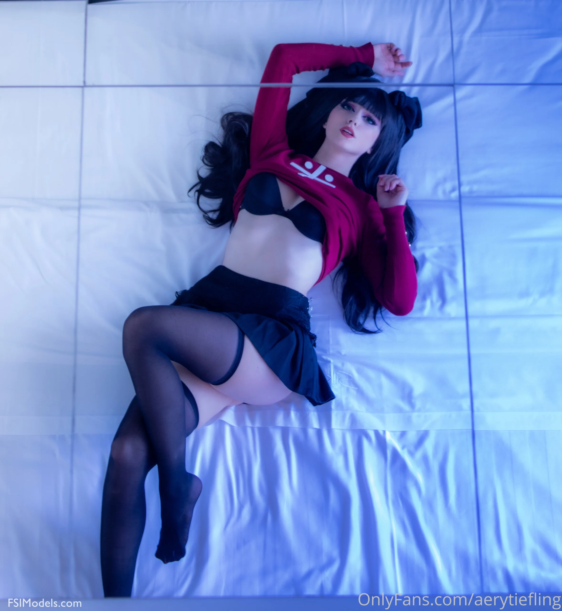 Aery Tiefling - Rin Tohsaka Nude Tease Cosplay Photos - 5