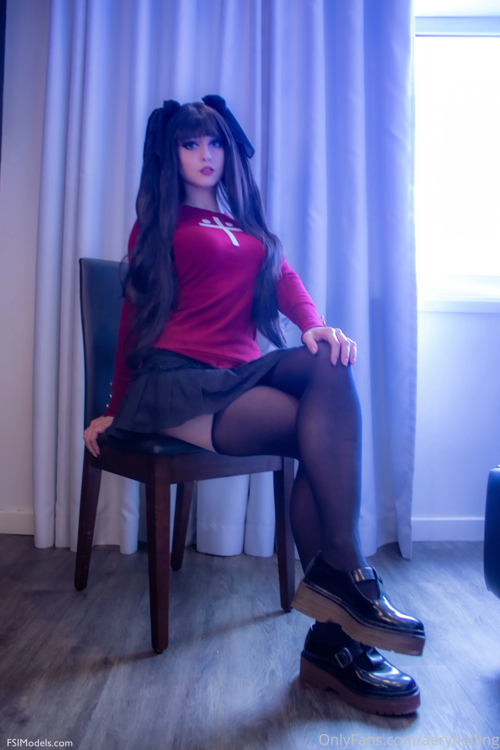 Aery Tiefling - Rin Tohsaka Nude Tease Cosplay Photos - 69