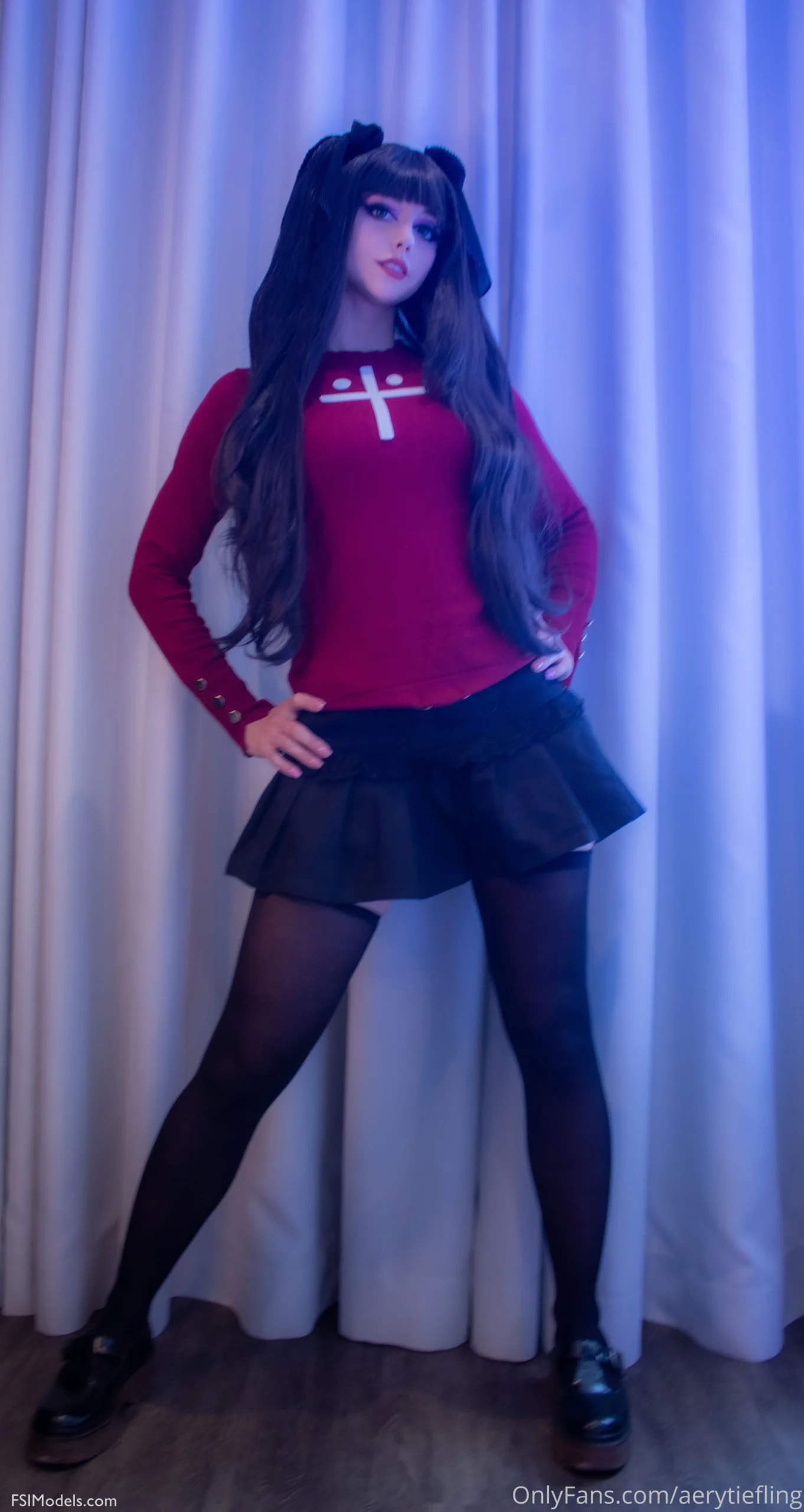 Aery Tiefling - Rin Tohsaka Nude Tease Cosplay Photos - 77