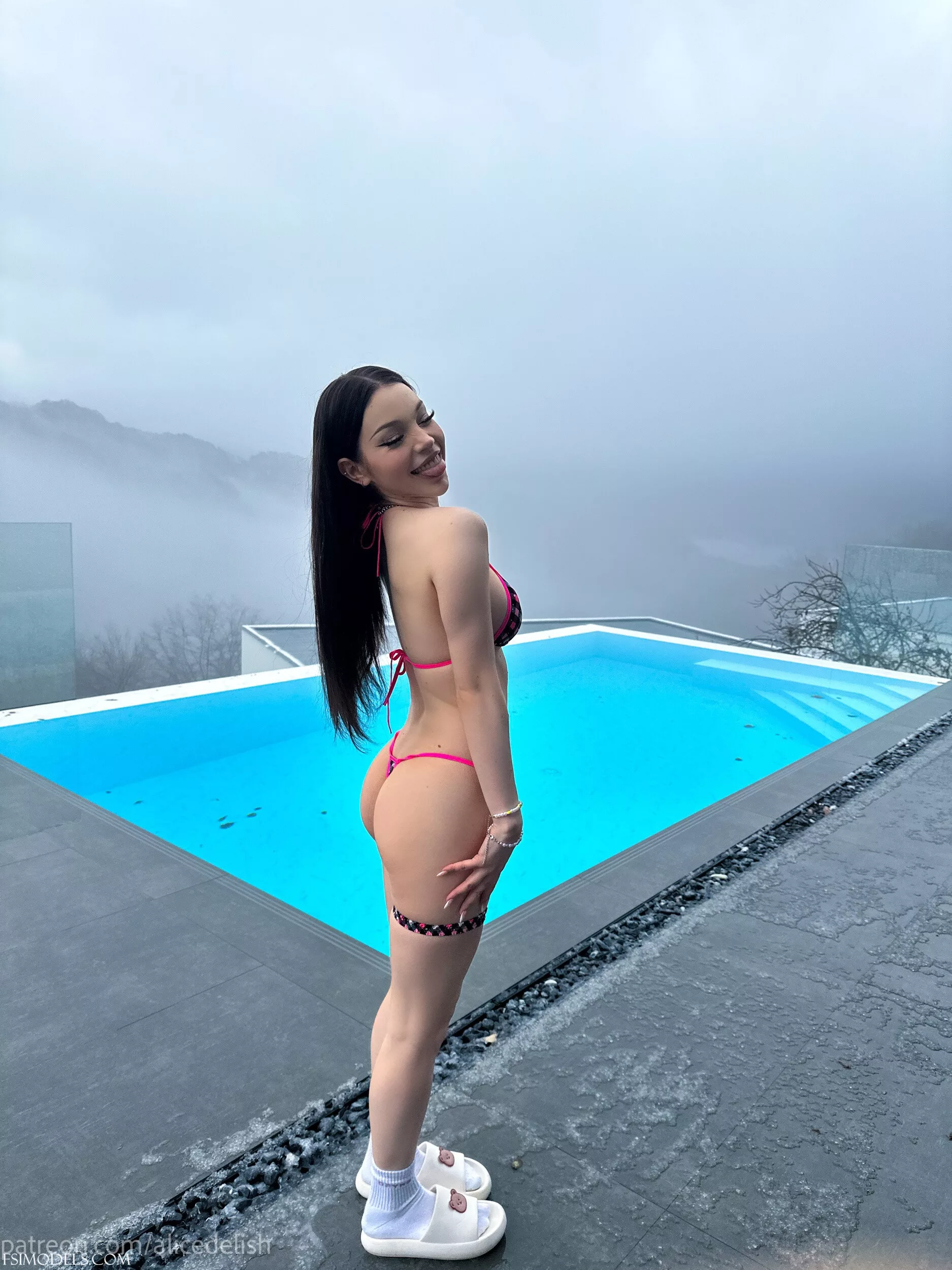 Alice Delish Checkered Bikini Nude Tease Photos - 19