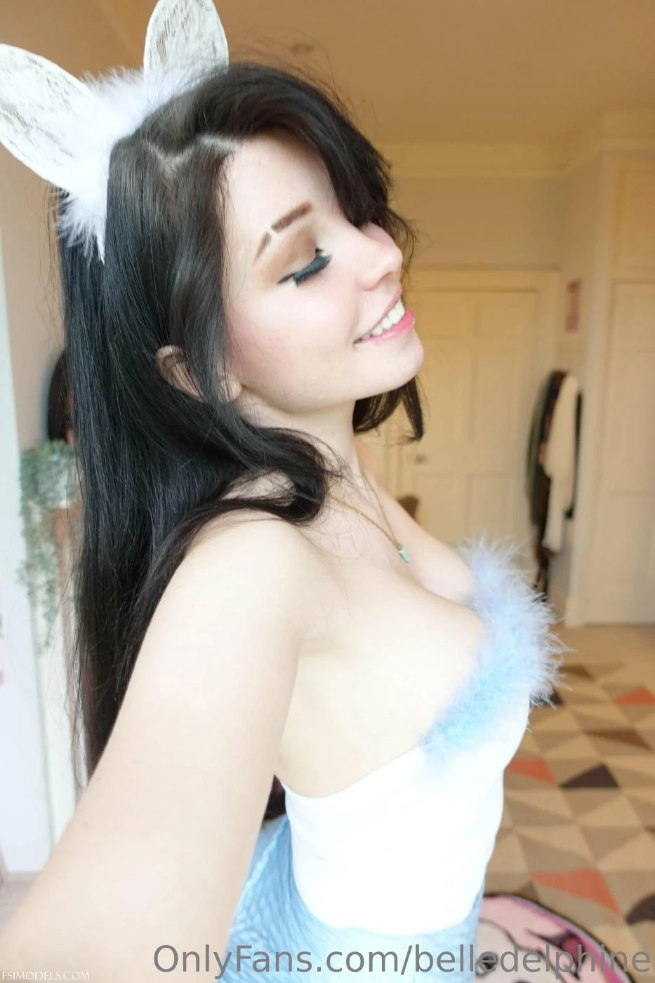 Belle Delphine Blue Booty Shorts Leaked Onlyfans Photos - 41