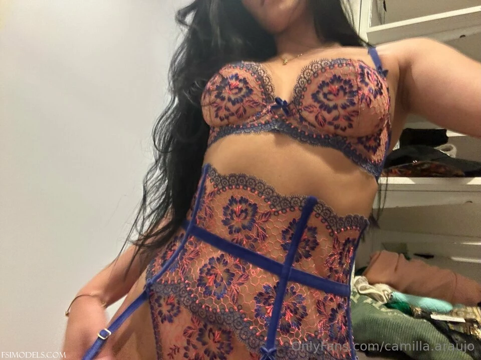Camilla Araujo Blue Transparent Lingerie Onlyfans Set Leaked Photos - 37