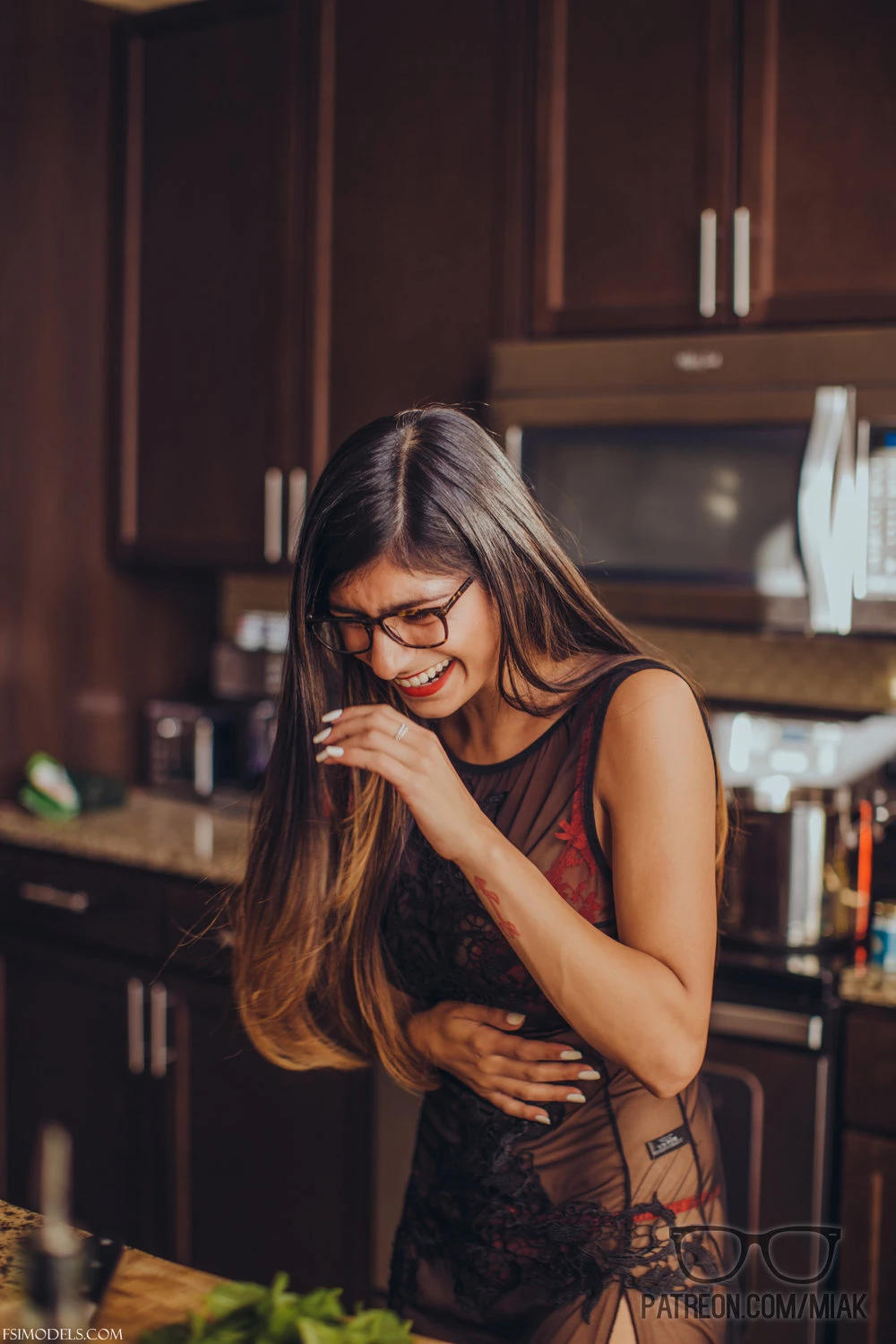 Mia Khalifa Red Lingerie Kitchen Photos - 38 Mia Khalifa Red Lingerie Kitchen Photos - 37