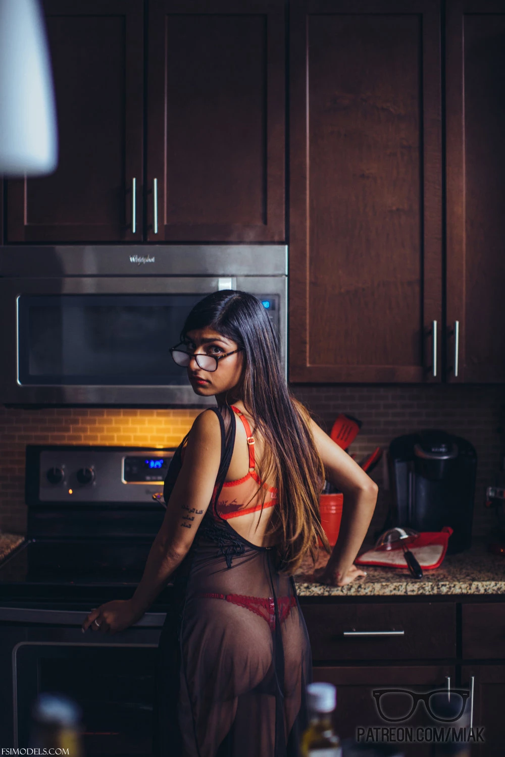 Mia Khalifa Red Lingerie Kitchen Photos - 44 Mia Khalifa Red Lingerie Kitchen Photos - 43