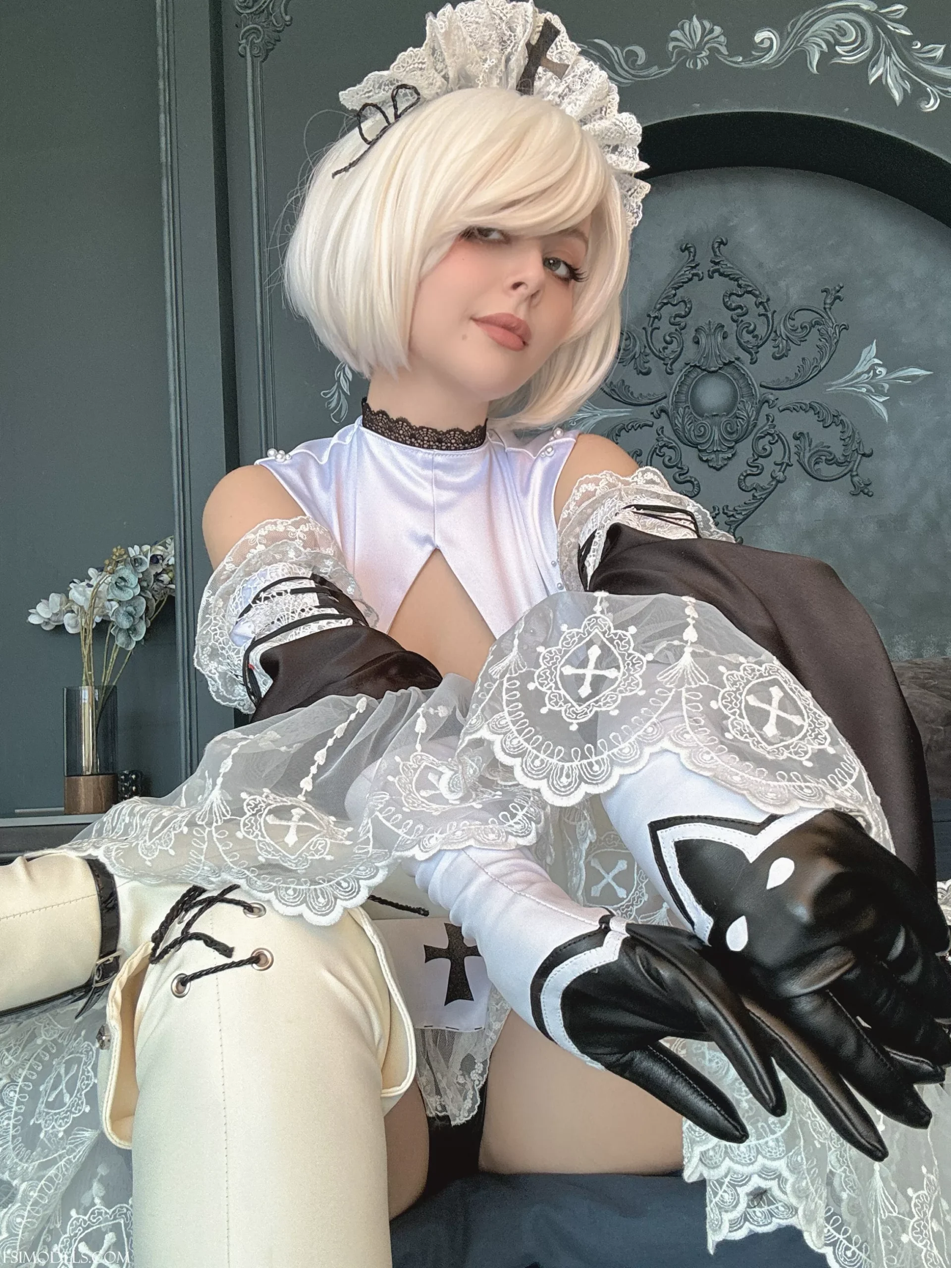 Helly Valentine Gothic Maid 2B Nude Cosplay Part 1 - 27