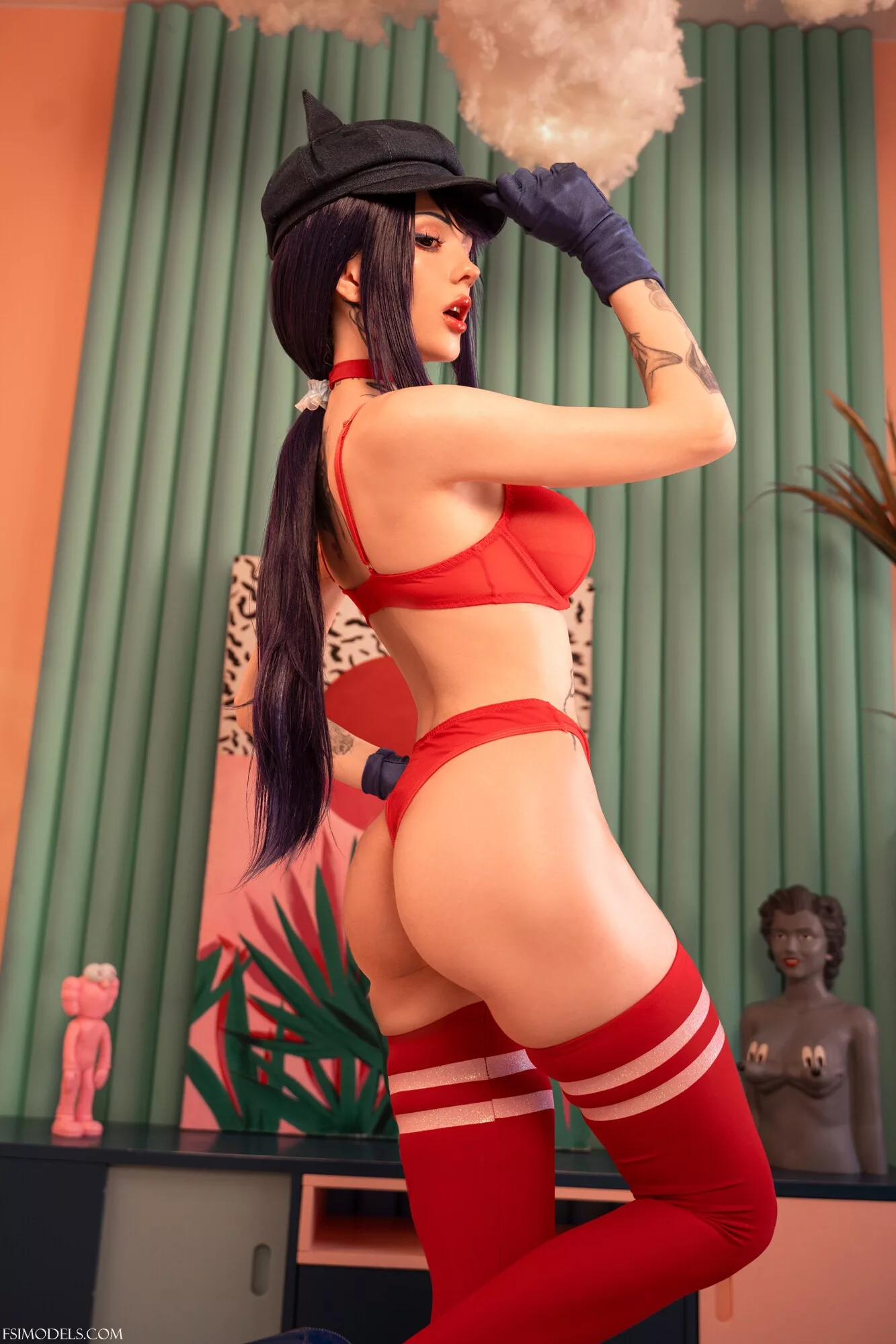 Xenon Nude Red Bikini Cosplay Photos - 7