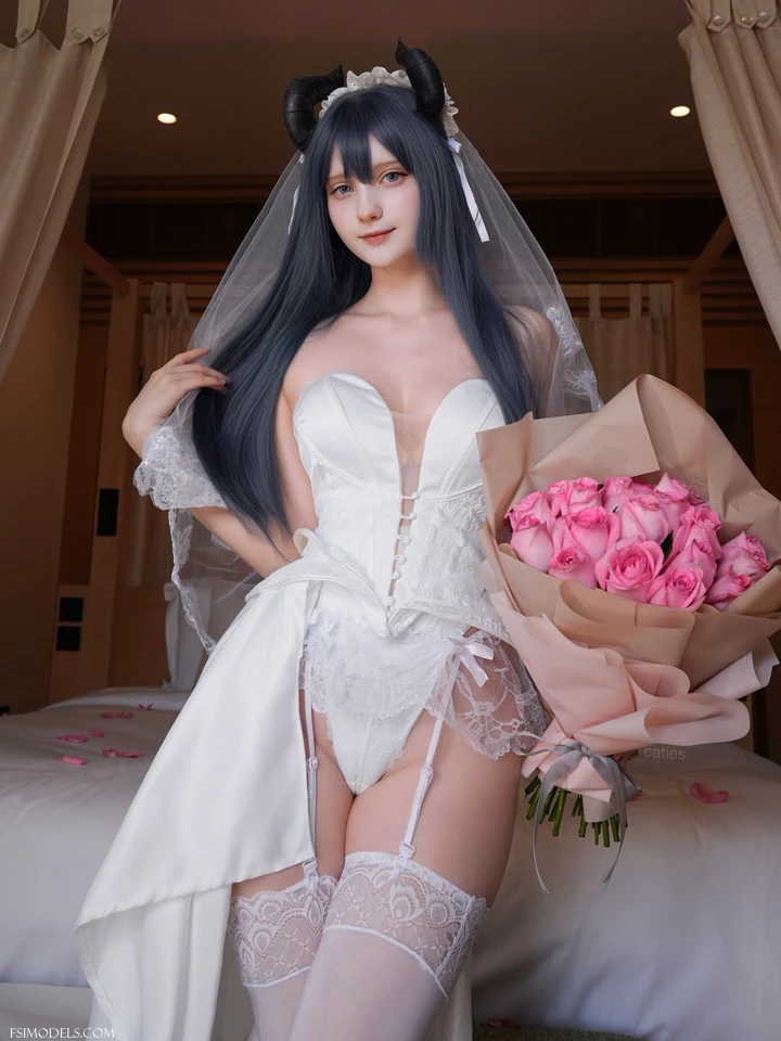 Caties OnlyFans Wedding Dress Nude Tease Cosplay - 19