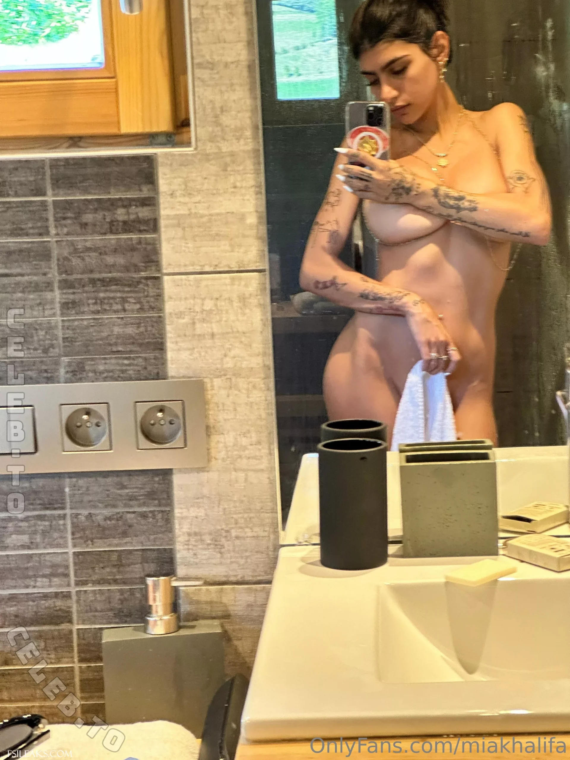 Mia Khalifa OnlyFans Nude leaked Bathroom Selfies - 19