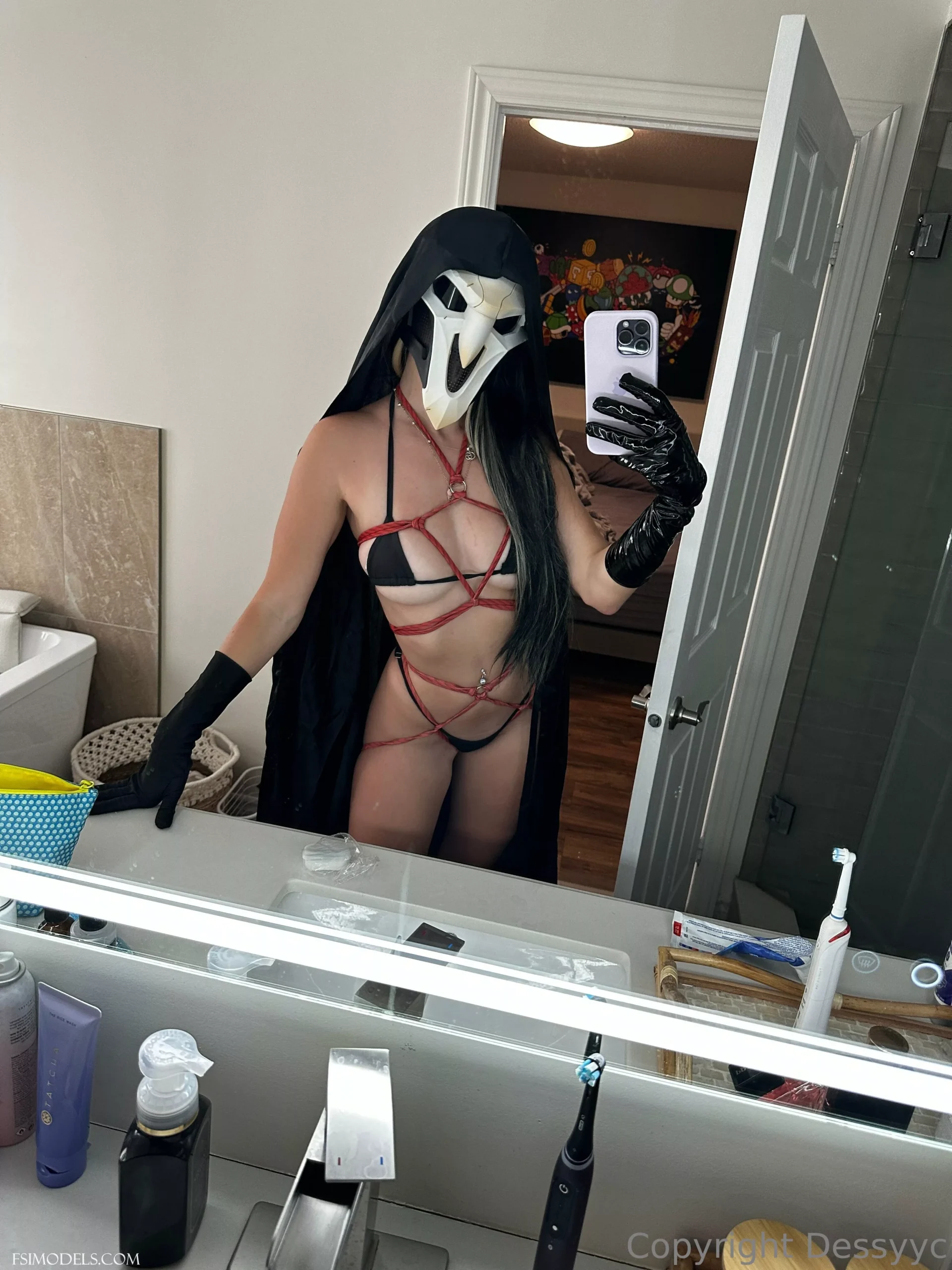 Oxdessyxo OnlyFans Lingerie Sexy Reaper Cosplay Set - 5