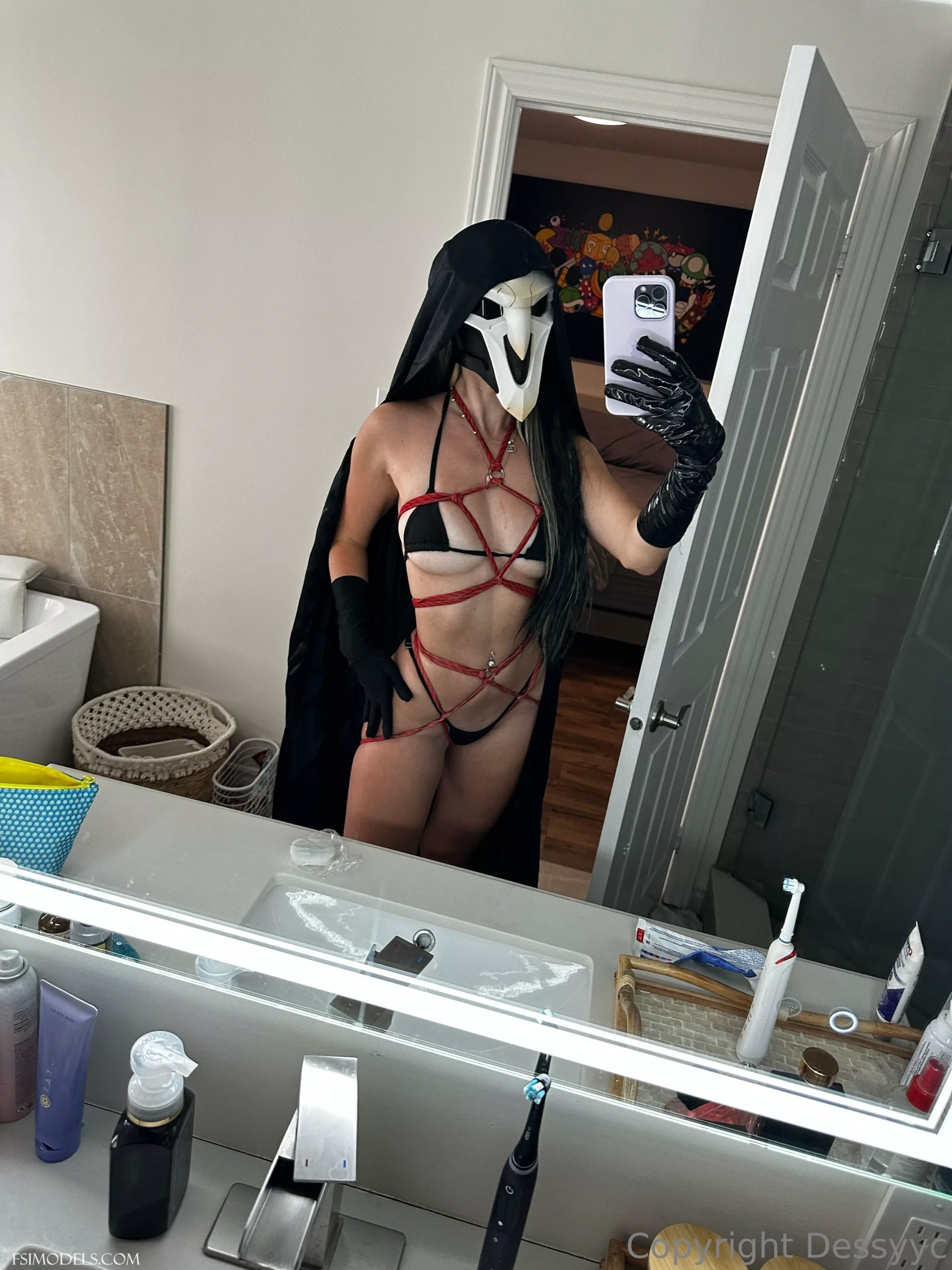 Oxdessyxo OnlyFans Lingerie Sexy Reaper Cosplay Set - 7