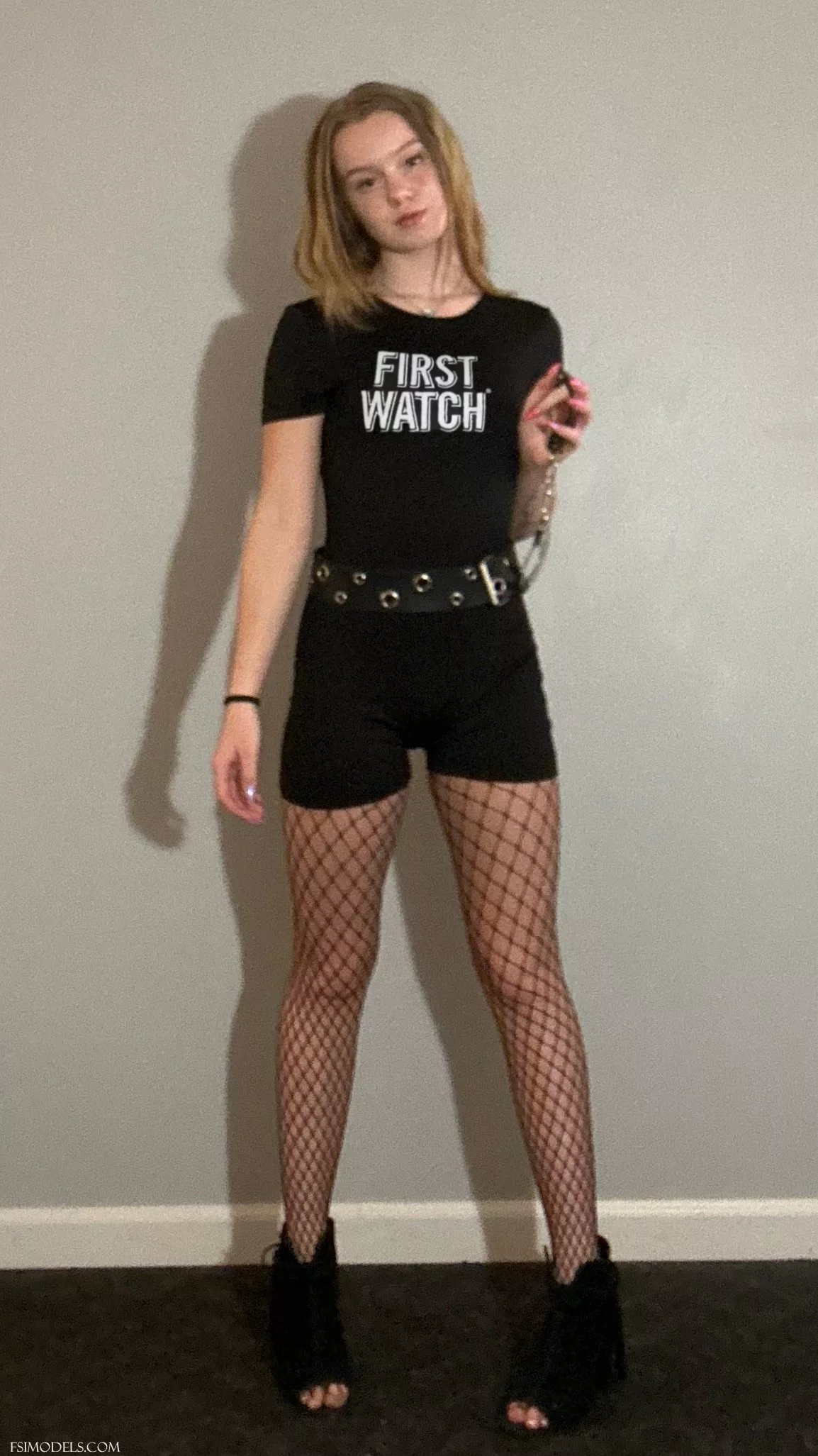 Savannah Apted Punk Guard Nude Boobs Costume Set - 27