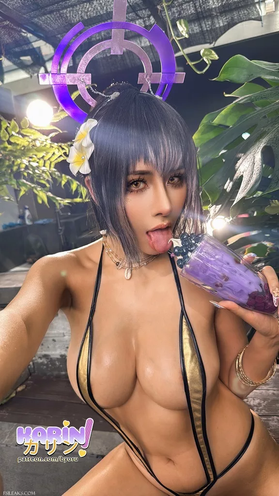 Byoru Patreon Karin Kakudate Blueheat Swimsuit Cosplay Set - 126 Byoru Patreon Karin Kakudate Blueheat Swimsuit Cosplay Set - 125