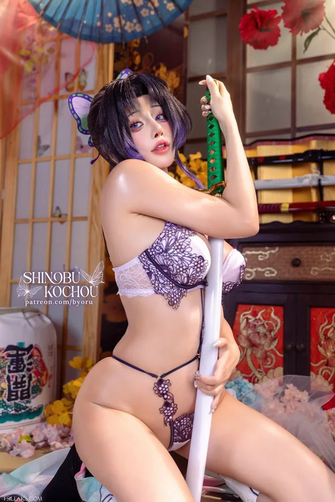 Byoru Patreon Shinobu Kocho Cosplay Set - 60 Byoru Patreon Shinobu Kocho Cosplay Set - 59