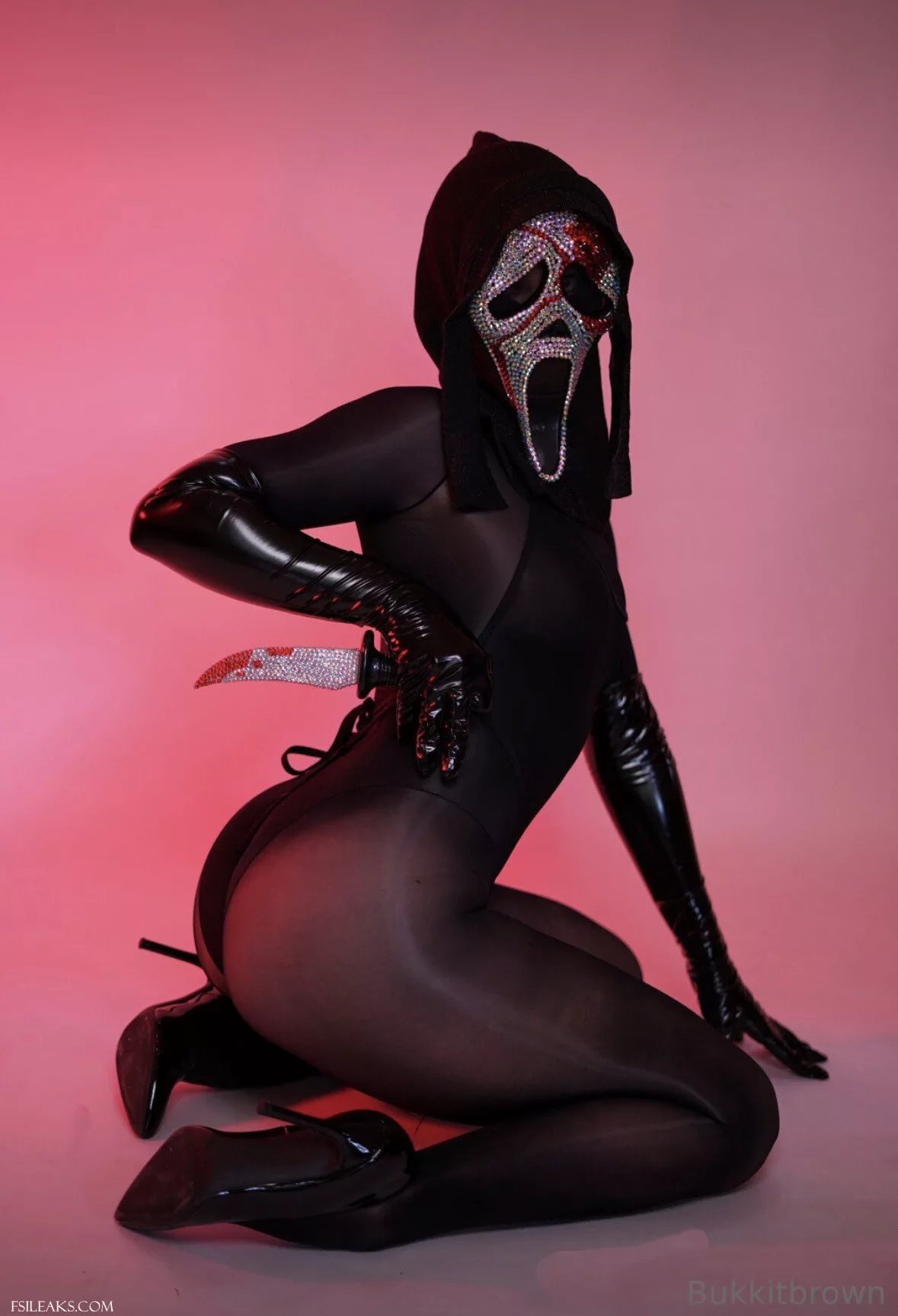 Bukkit Brown Ghostface Horror Cosplay Set - 16 Bukkit Brown Ghostface Horror Cosplay Set - 15