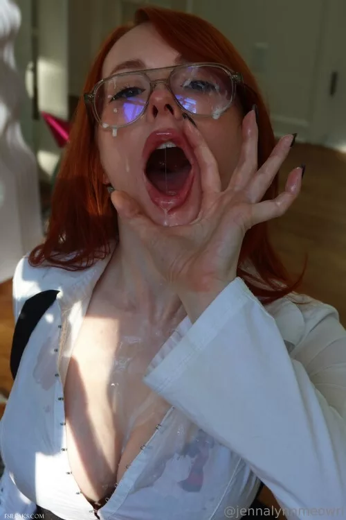 Jenna Lynn Meowri Office Secretary Facial Nude Set - 5