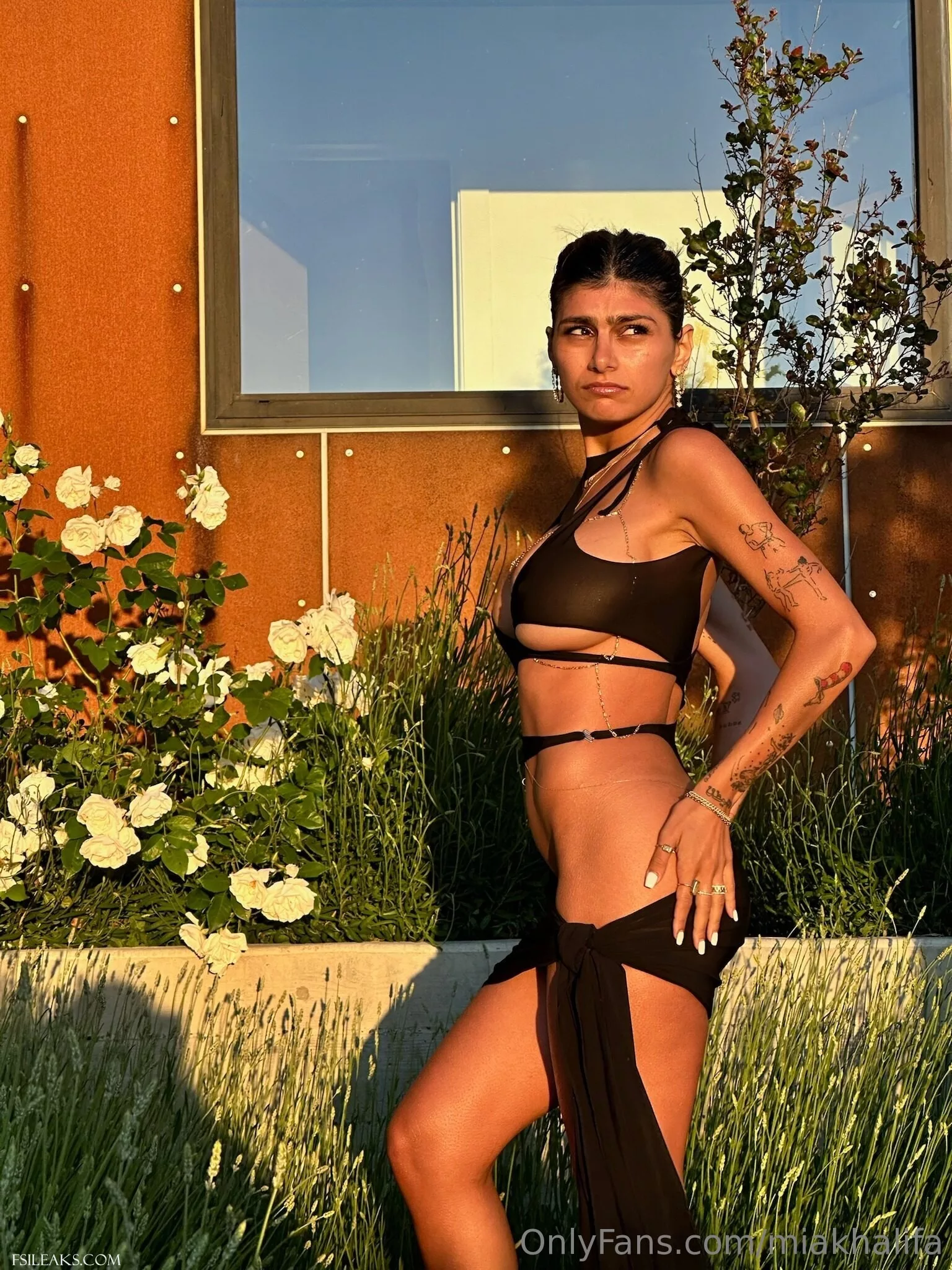 Mia Khalifa OnlyFans Transparent Black Cutout Dress Nude Set - 40 Mia Khalifa OnlyFans Transparent Black Cutout Dress Nude Set - 39