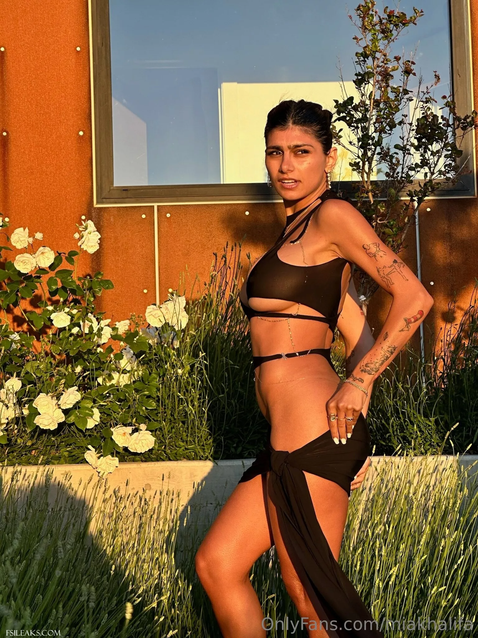 Mia Khalifa OnlyFans Transparent Black Cutout Dress Nude Set - 42 Mia Khalifa OnlyFans Transparent Black Cutout Dress Nude Set - 41