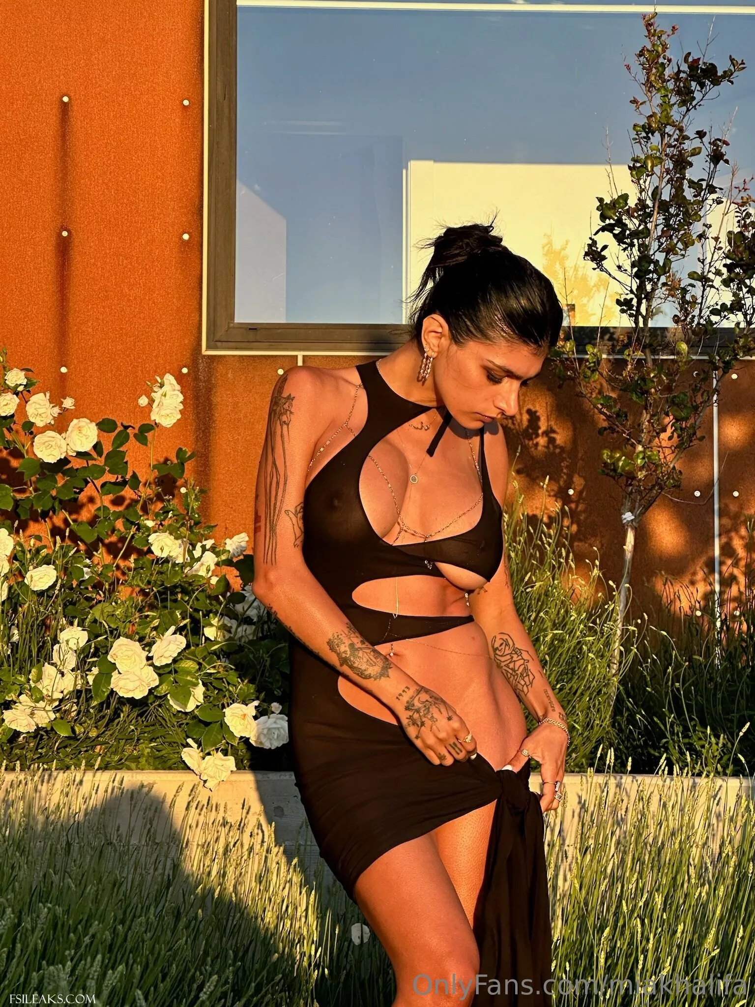 Mia Khalifa OnlyFans Transparent Black Cutout Dress Nude Set - 44 Mia Khalifa OnlyFans Transparent Black Cutout Dress Nude Set - 43