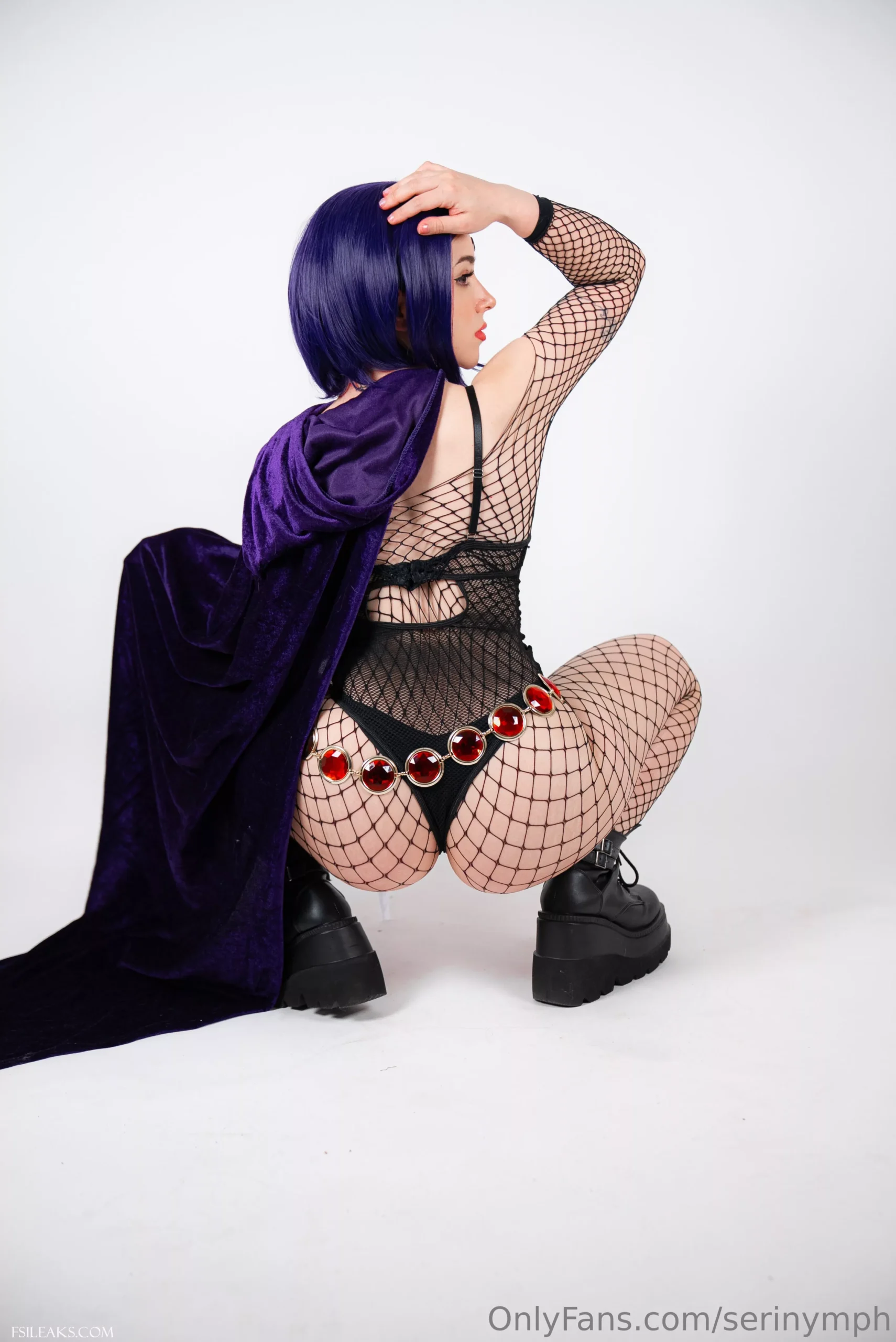 Serinide OnlyFans Raven Teen Titans Cosplay Set - 26 Serinide OnlyFans Raven Teen Titans Cosplay Set - 25