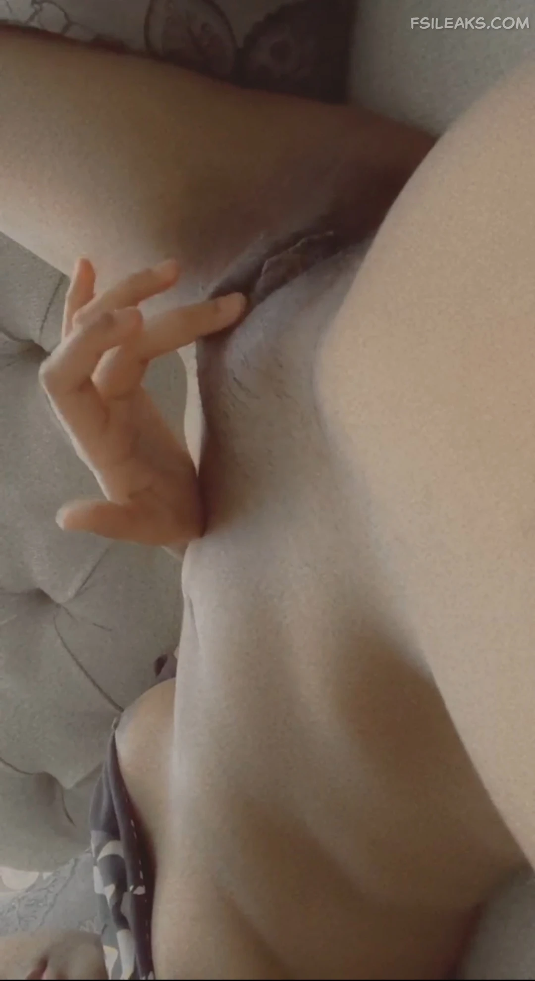 Slim Girl Teasing Her Boobs In Bedroom Nude Show Photos - 1