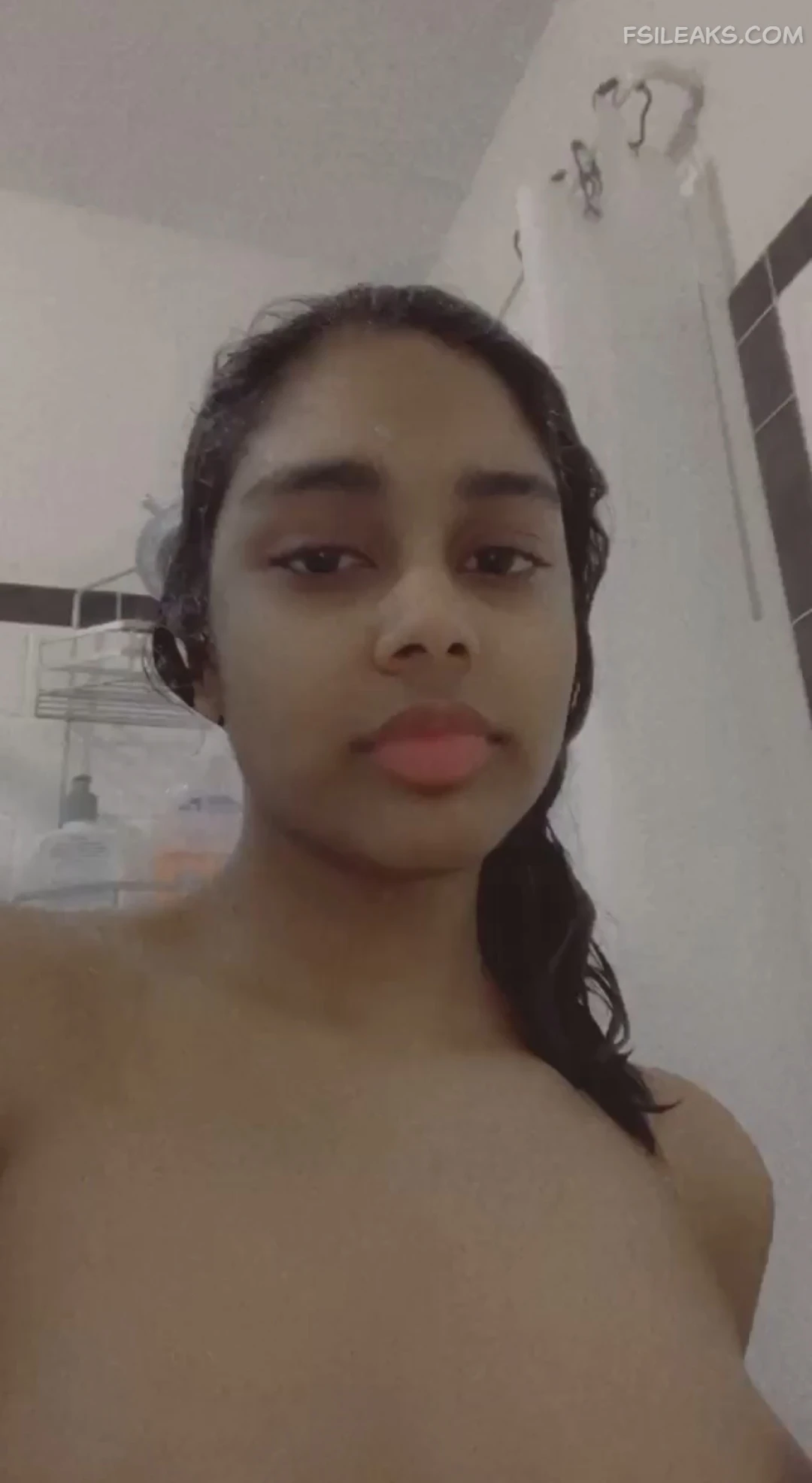 Slim Girl Teasing Her Boobs In Bedroom Nude Show Photos - 21